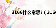 3166什么意思?(3166什么意思)