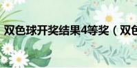雙色球開獎結果4等獎(雙色球開獎結果42)