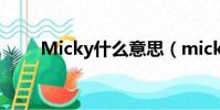Micky什么意思(micky什么意思)