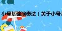 小號基礎演奏法(關于小號基礎演奏法簡介)