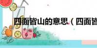 四面皆山的意思(四面皆山打一個字)