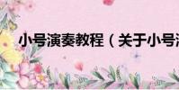小號演奏教程(關于小號演奏教程簡介)