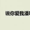 說你愛我潘瑋柏歌詞（說你愛我 潘瑋柏）