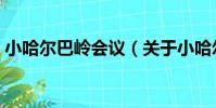 小哈爾巴嶺會議(關于小哈爾巴嶺會議簡介)