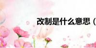 改制是什么意思(改制)