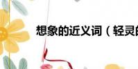 想象的近義詞(輕靈的近義詞)