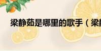 梁靜茹是哪里的歌手(梁靜茹是哪里人)