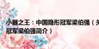 小器之王:中國隱形冠軍梁伯強(關于小器之王:中國隱形冠軍梁伯強簡介)