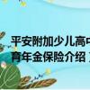 平安附加少兒高中教育年金保險（關于平安附加少兒高中教育年金保險介紹）