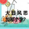 大 日 風 思 這四個字后面加同一個字組詞該加那個字?