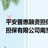 平安普惠融資擔保有限公司南京分公司（關于平安普惠融資擔保有限公司南京分公司介紹）