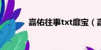 嘉佑往事txt靡寶(嘉佑往事)