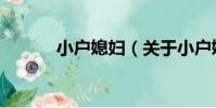 小戶媳婦(關于小戶媳婦簡介)