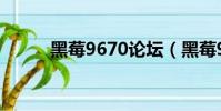 黑莓9670論壇(黑莓9530論壇)