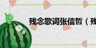 殘念歌詞張信哲(殘念歌詞)