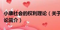 小康社會的權利理論(關于小康社會的權利理論簡介)