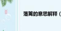 藩籬的意思解釋(藩籬)