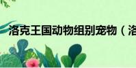洛克王國動物組別寵物(洛克王國動物組)