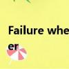 Failure when receiving data from the peer