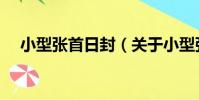 小型張首日封(關于小型張首日封簡介)