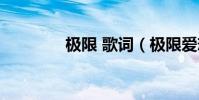 極限 歌詞(極限愛戀歌詞)