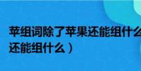 蘋組詞除了蘋果還能組什么詞(蘋除了組蘋果還能組什么)