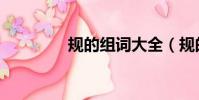 規的組詞大全(規的組詞)