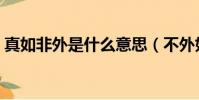 真如非外是什么意思(不外如是是什么意思)