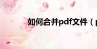 如何合并pdf文件(pgf文件)