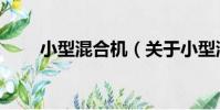 小型混合機(關于小型混合機簡介)