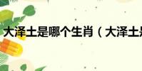 大澤土是哪個生肖(大澤土是代表什么生肖)
