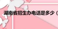 湖南省招生辦電話是多少(湖南省招生辦)