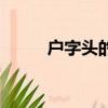 戶字頭的字都有啥（戶字頭的字）