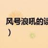 風號浪吼的讀音是什么意思（風號浪吼的讀音）