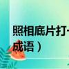 照相底片打一成語非黑即白（照相底片 打一成語）