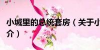 小城里的總統套房(關于小城里的總統套房簡介)