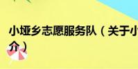 小埡鄉志愿服務隊(關于小埡鄉志愿服務隊簡介)