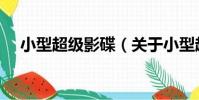 小型超級影碟(關于小型超級影碟簡介)