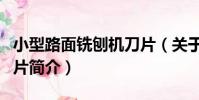 小型路面銑刨機刀片(關于小型路面銑刨機刀片簡介)