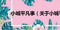 小城平凡事(關于小城平凡事簡介)