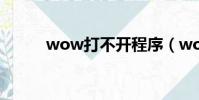 wow打不開程序(wow打不開)