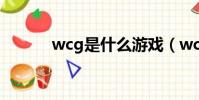 wcg是什么游戲(wcg是什么)