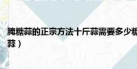 腌糖蒜的正宗方法十斤蒜需要多少糖(糖蒜的腌制方法10斤蒜)