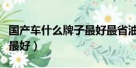 國產車什么牌子最好最省油(國產車什么牌子最好)
