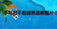 手寫對不起誠懇道歉圖片(手寫心得公司道歉)