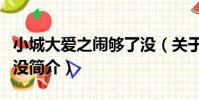 小城大愛之鬧夠了沒(關于小城大愛之鬧夠了沒簡介)