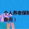 個人養老保險繳費查詢單（個人養老保險繳費查詢）