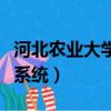 河北農業大學教務處選課系統（河北農大選課系統）