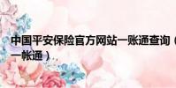 中國平安保險官方網站一賬通查詢(平安保險公司官方網站一帳通)