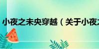 小夜之未央穿越(關于小夜之未央穿越簡介)